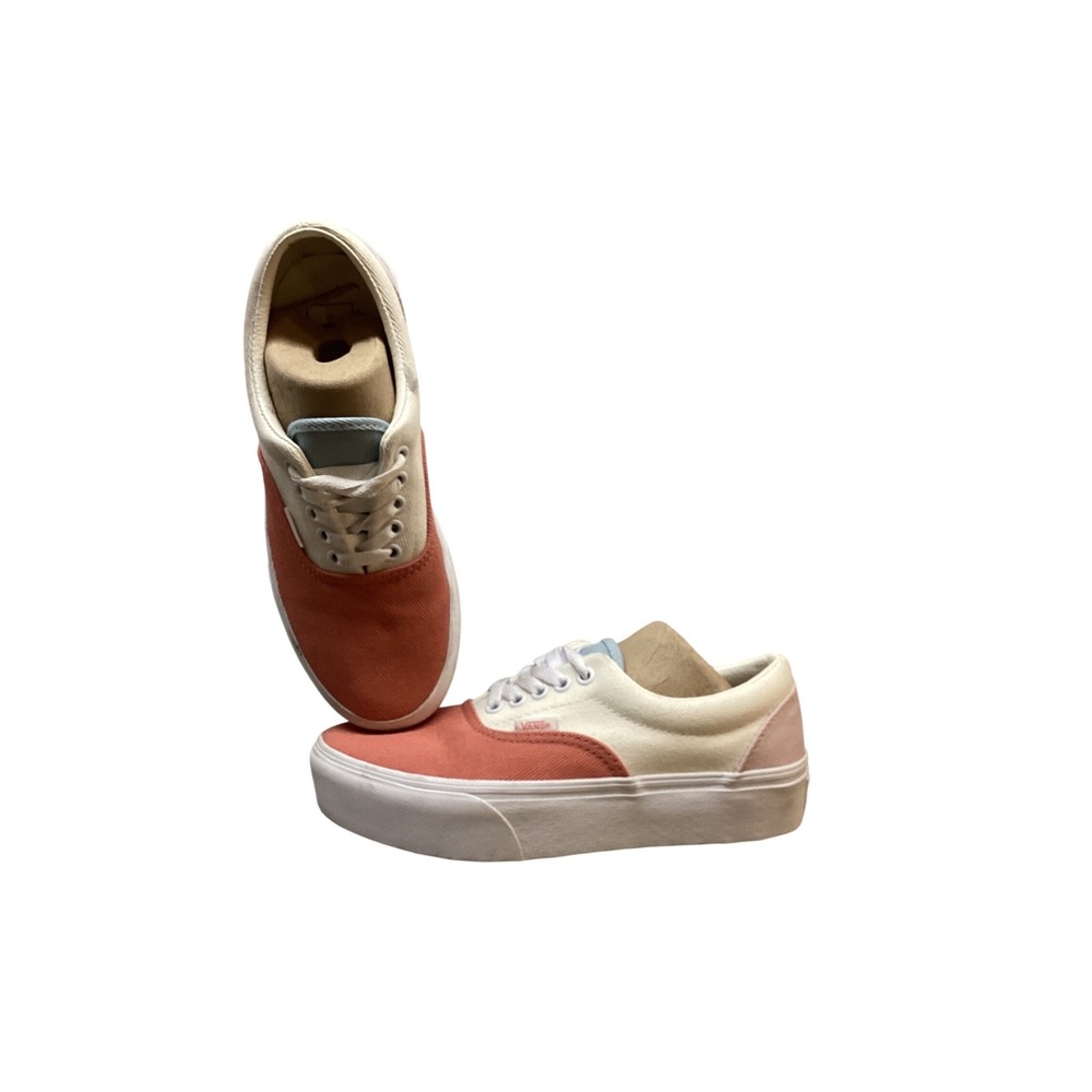 Vans Era Platform Colorblock Sneakers Pink White Women's Size‎ 8